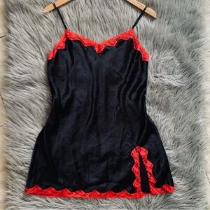 Y2k Red punk vintage Lace Chemise